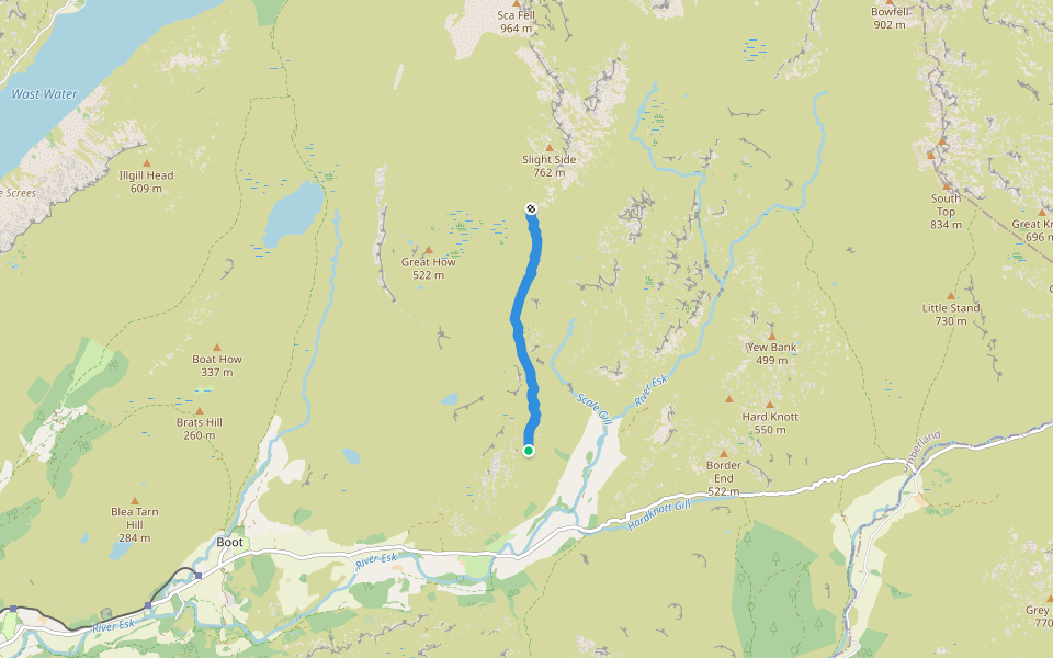 Terrace Route walking route map in Boot