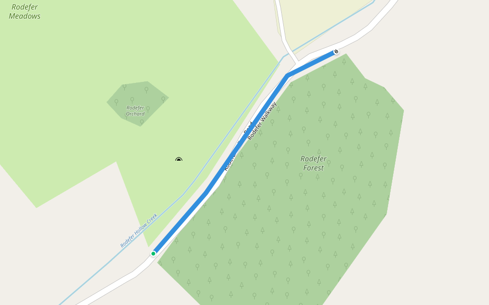 Rodefer Walkway walking route map in Blountville