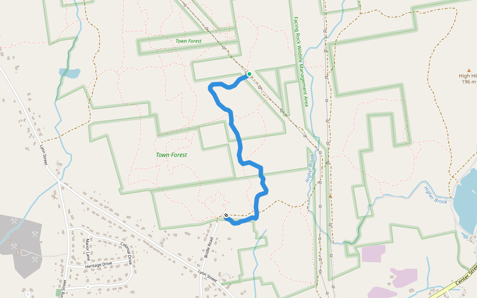 Carwash-Chamois walking route map in Ludlow