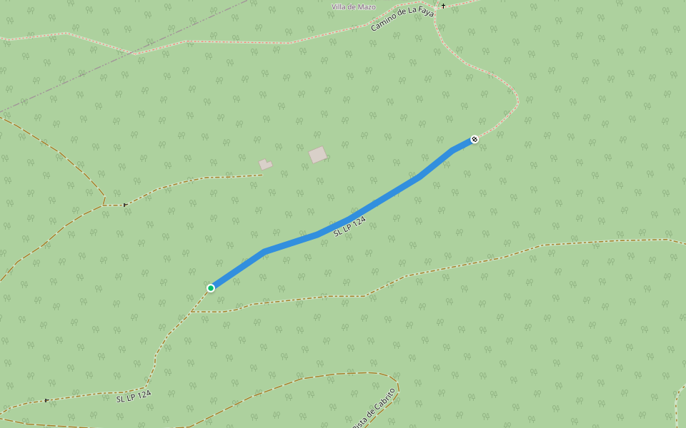 SL LP 124 walking route map in Villa de Mazo