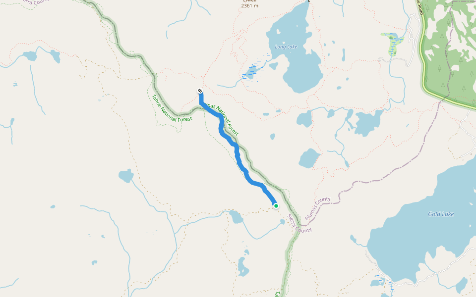Oakland Pond Trail walking route map in Graeagle