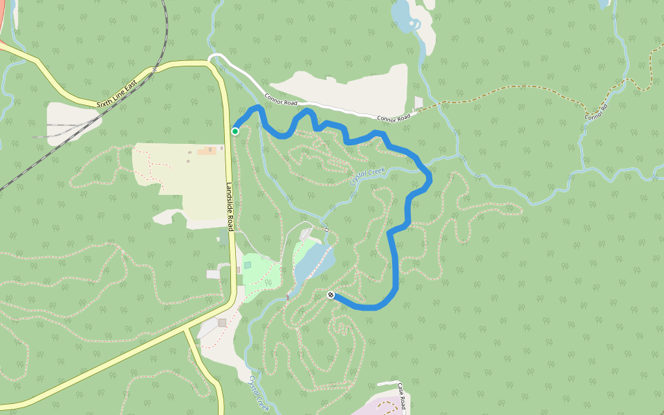 Crystal walking route map in Sault Ste. Marie