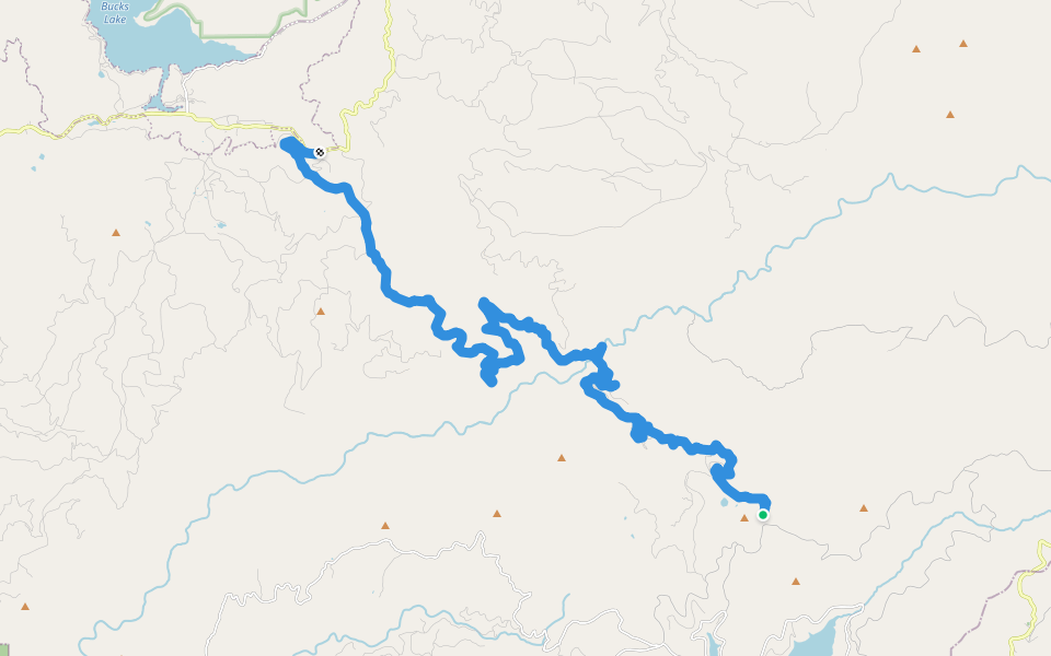 Pacific Crest National Scenic Trail #2000 walking route map in Little Grass Valley
