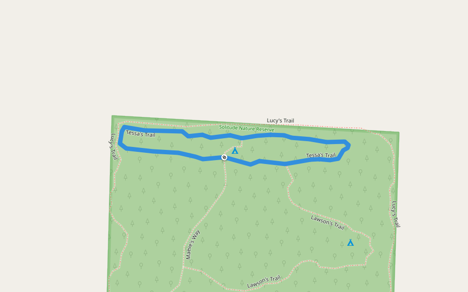 Tessa's Trail walking route map in Sparta