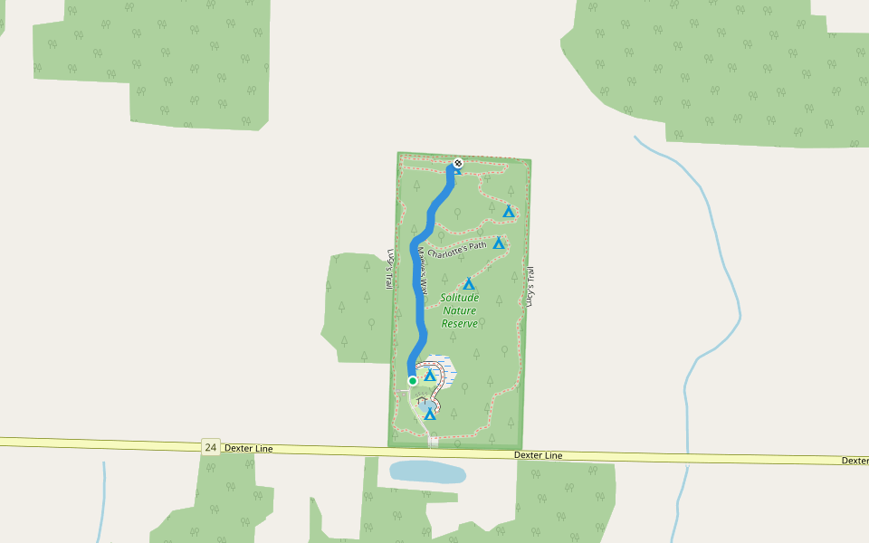 Maeve's Way walking route map in Sparta