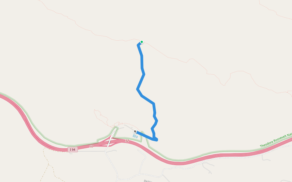 Painted Canyon Trail walking route map in Fryburg
