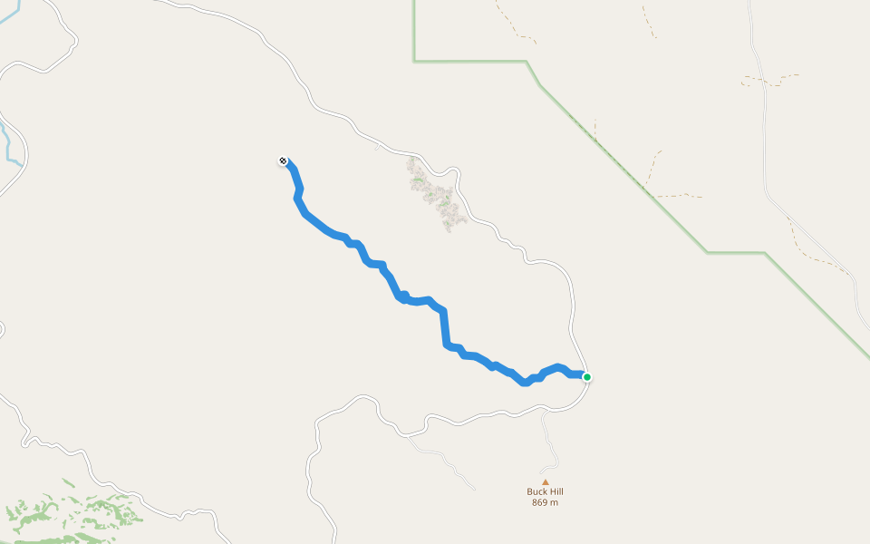 Lower Talkington Trail walking route map in Belfield