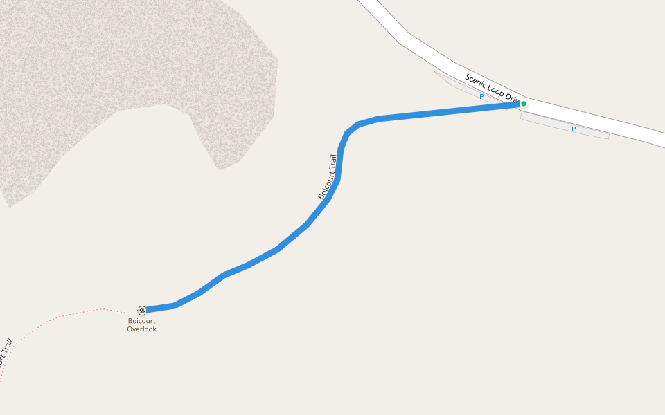 Boicourt Trail walking route map in Belfield