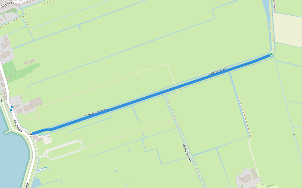 Zuiderlandweg walking route map in Schellinkhout