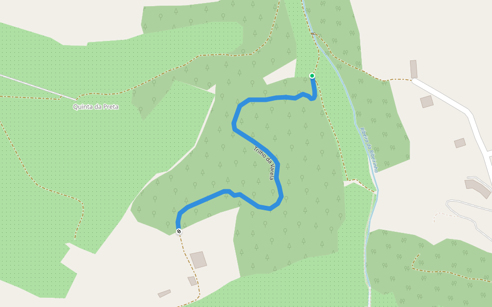 Trilho da Varela walking route map in Alcobaça