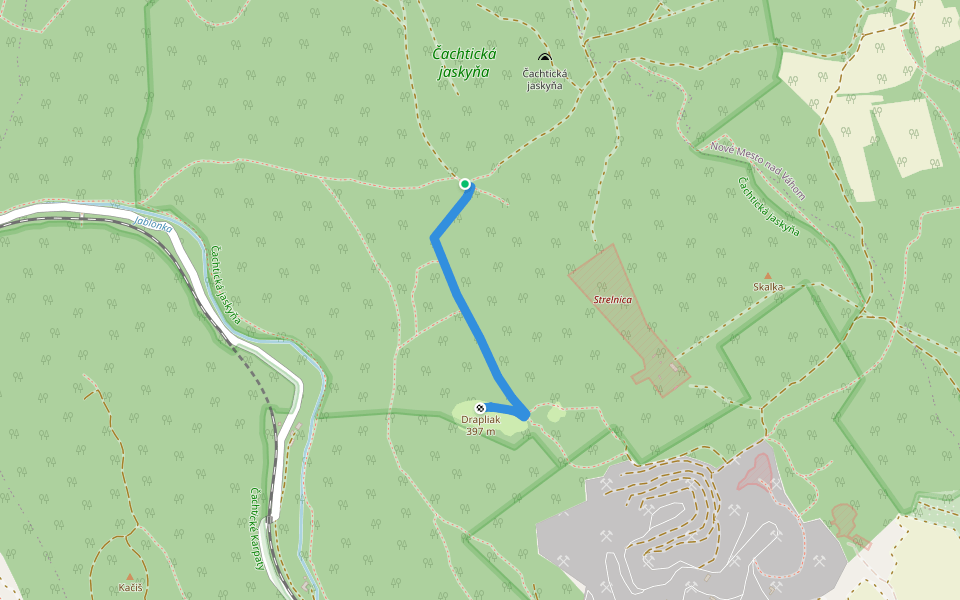 Cestička na Drapliak walking route map in Čachtice