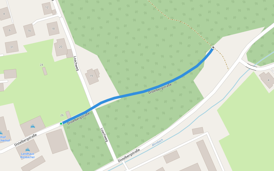 Distelbergstraße walking route map in Stumm