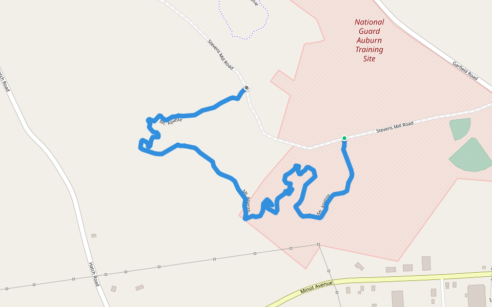 Mt. Apatite walking route map in Auburn