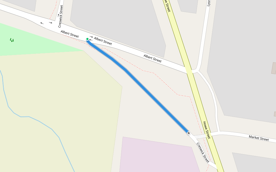 Creswick Street walking route map in Miners Rest