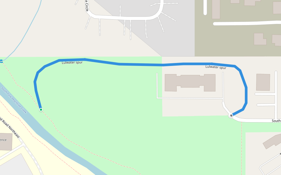 Lulwater spur walking route map in Decatur