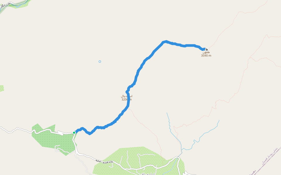 اسپید چال همهن walking route map in Ammameh