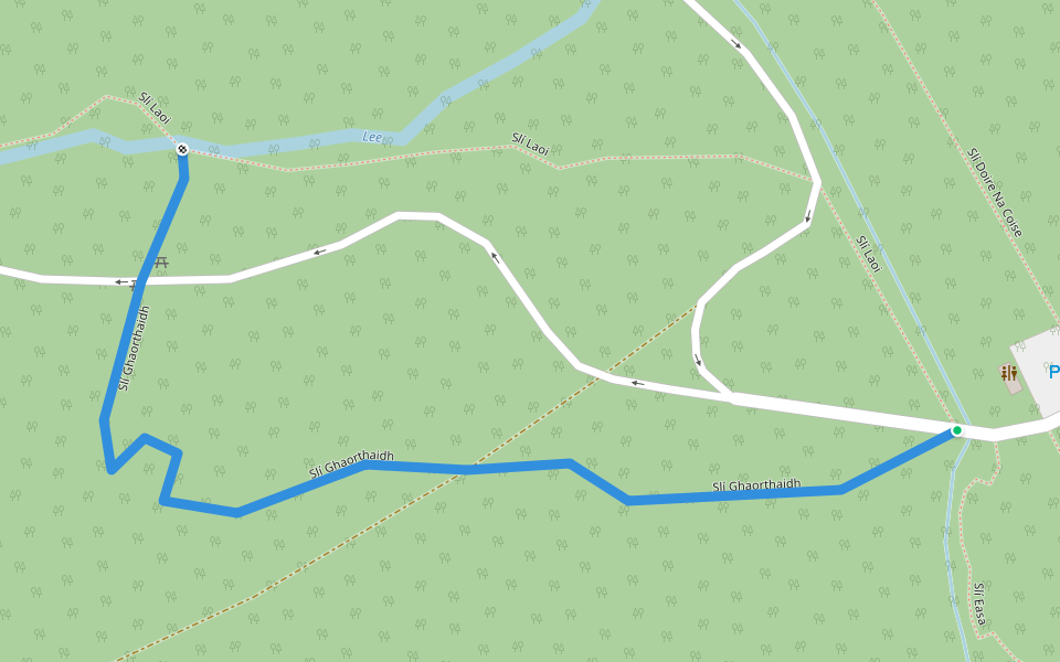 Slí Ghaorthaidh walking route map in Gougane Barra