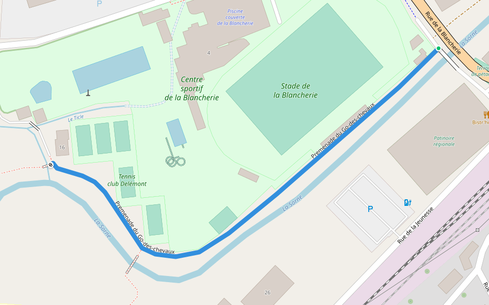 Premenade du Go-des-chevaux walking route map in Delémont