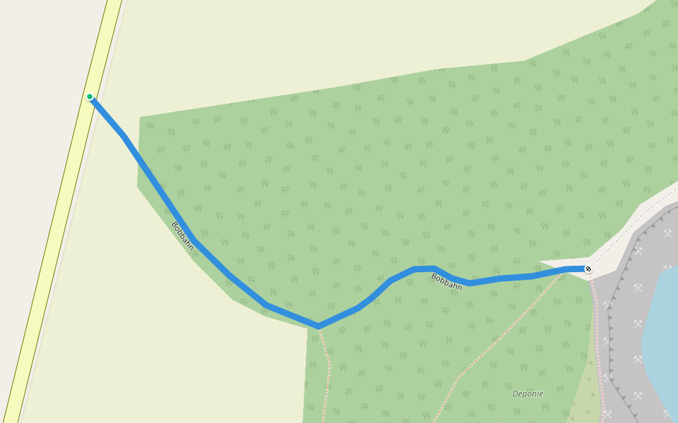 Bobbahn walking route map in Malschwitz