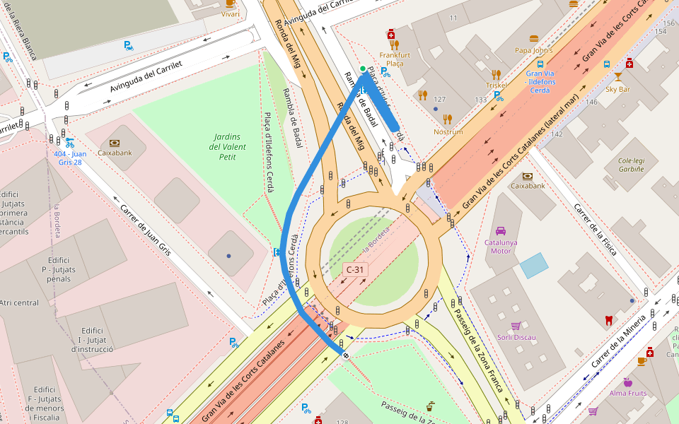 Pas elevat Plaça Ildefons Cerdà