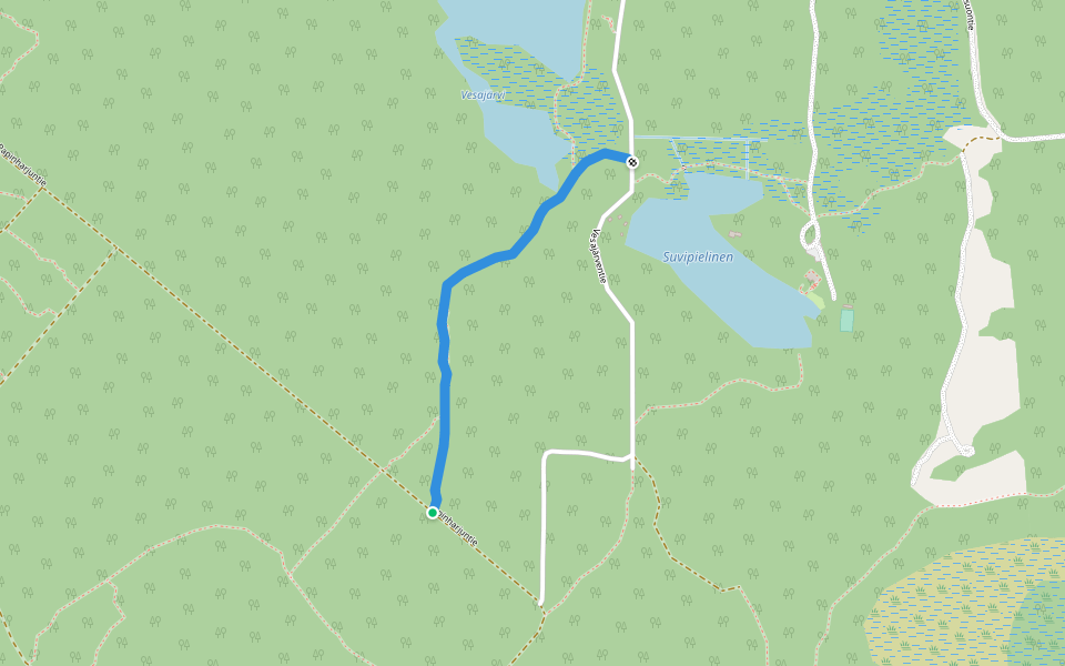 Hämeen ilvesreitti walking route map in Hämeenlinna