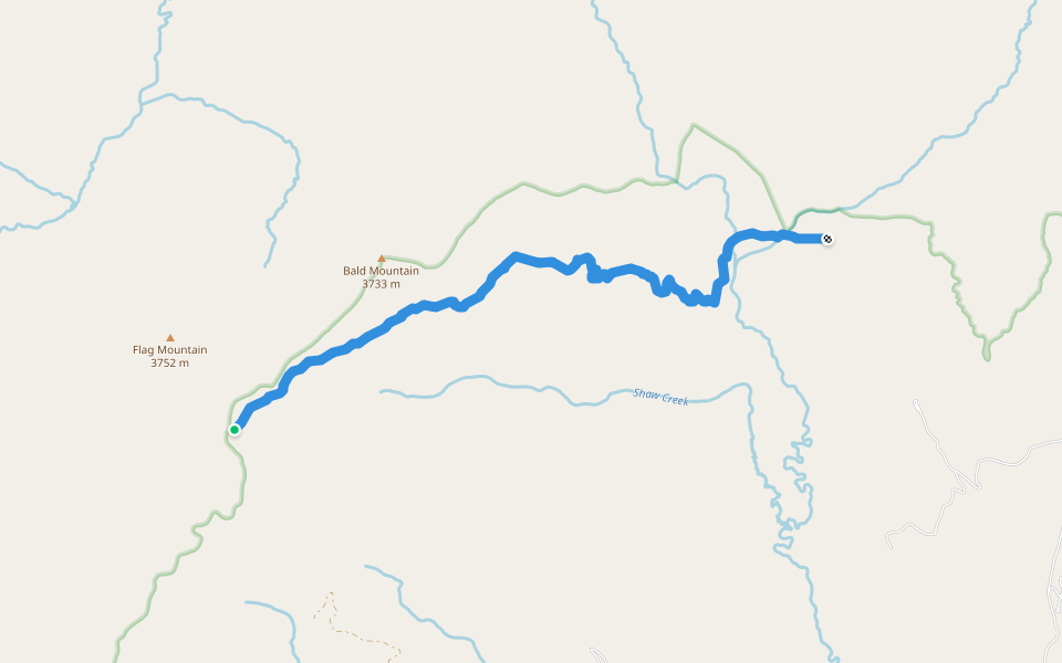 Falls Creek Trail (584) walking route map in Chimney Rock