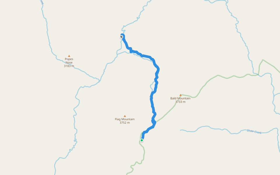 Sierra Vandera Trail walking route map in Chimney Rock