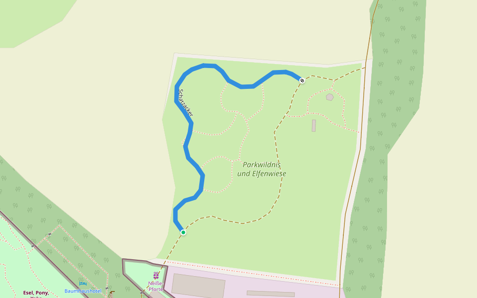 Schatzacker walking route map in Neißeaue