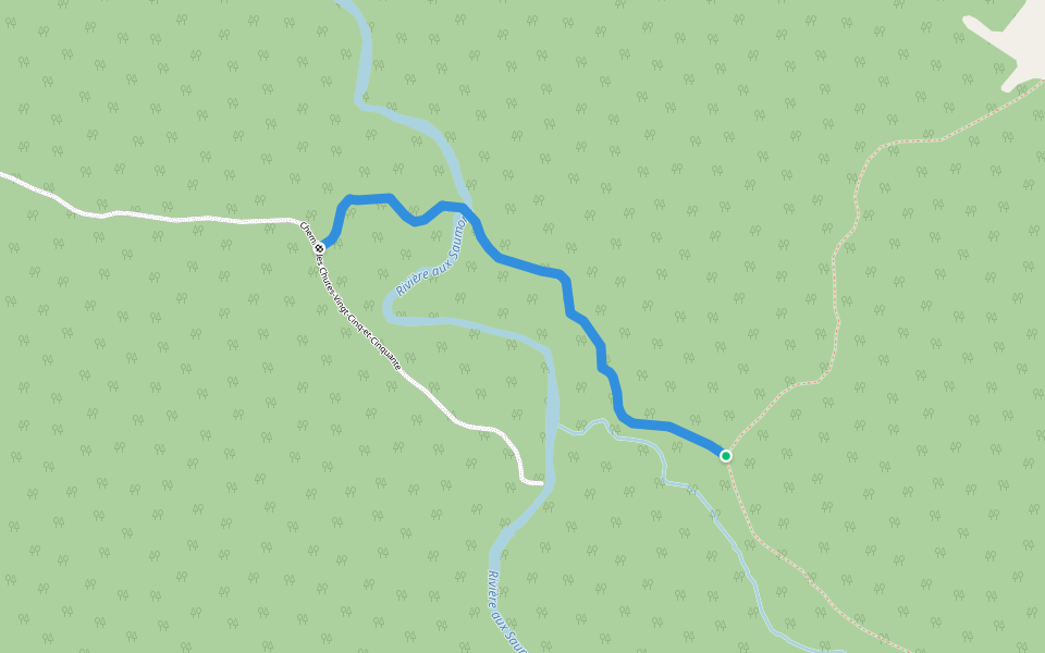Sentier 70 walking route map in La Doré