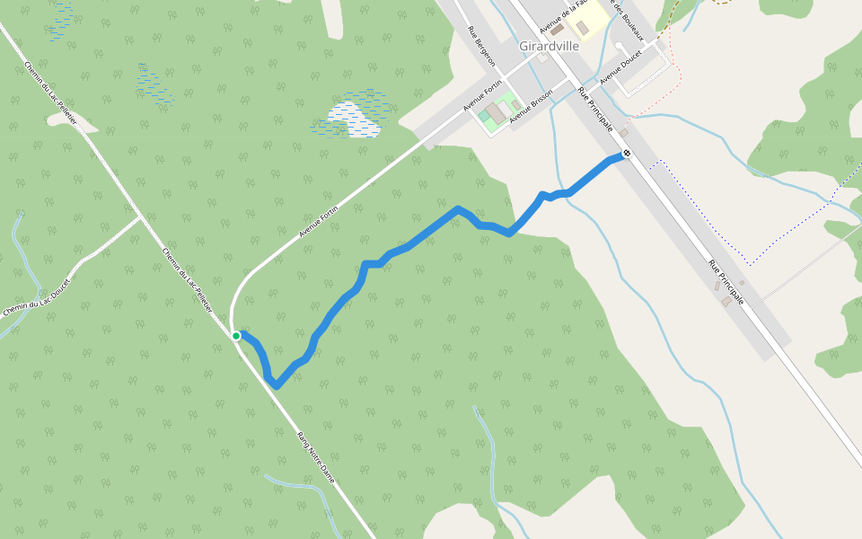 Sentier 90 walking route map in Girardville