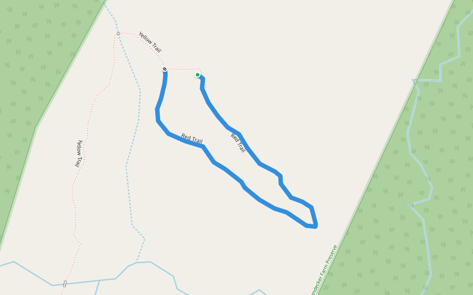 Schiffendecker Preserve Trail - Red walking route map in Glenmont