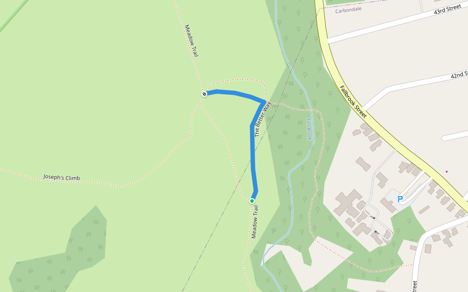 The Better Way walking route map in Carbondale