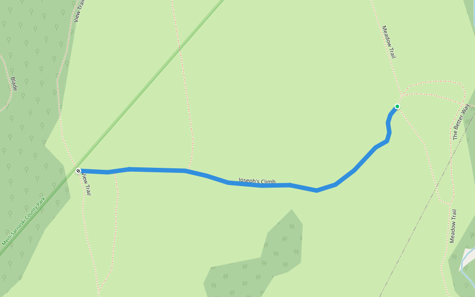 Joseph's Climb walking route map in Carbondale