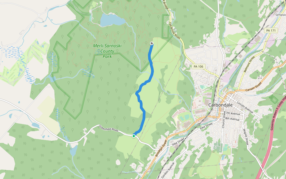 View Trail walking route map in Jermyn