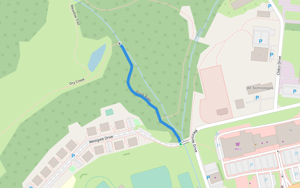 Quick Right walking route map in Carbondale