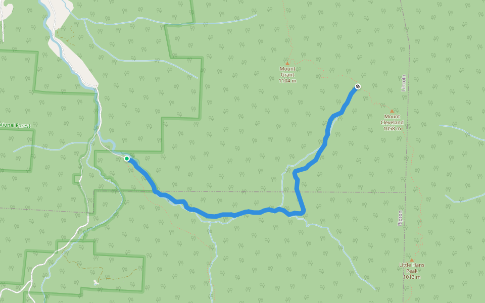 Cooley Glen Trail walking route map in Lincoln