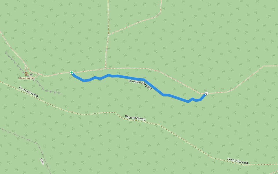 Urwald-Lehrpfad walking route map in Heilbad Heiligenstadt