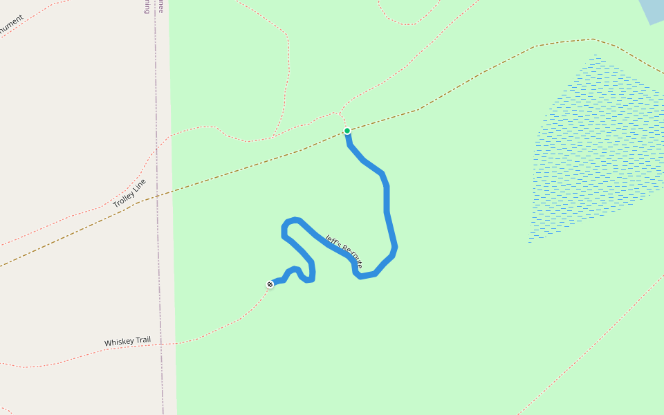 Jeff's Re-route walking route map in Negaunee