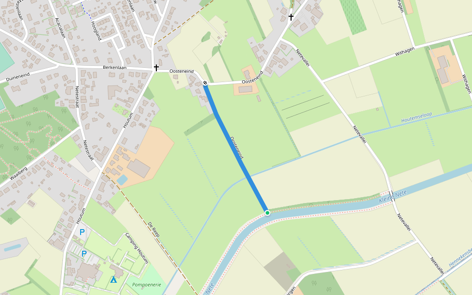 Oosteneind walking route map in Kasterlee