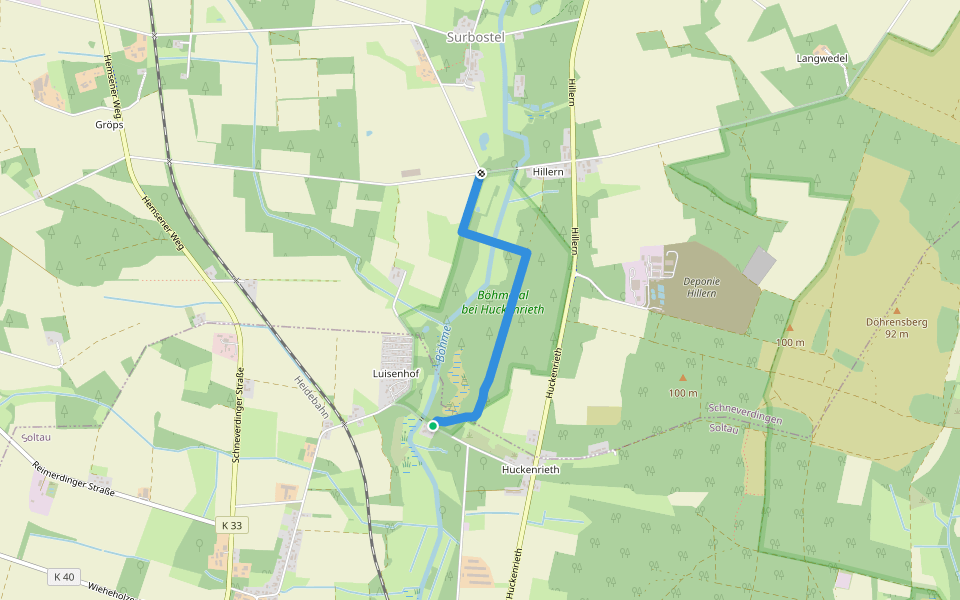 Freudenthal-Weg walking route map in Soltau