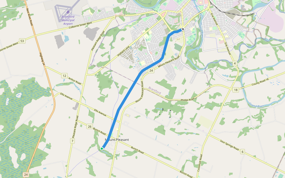LE&N rail trail walking route map in Brant
