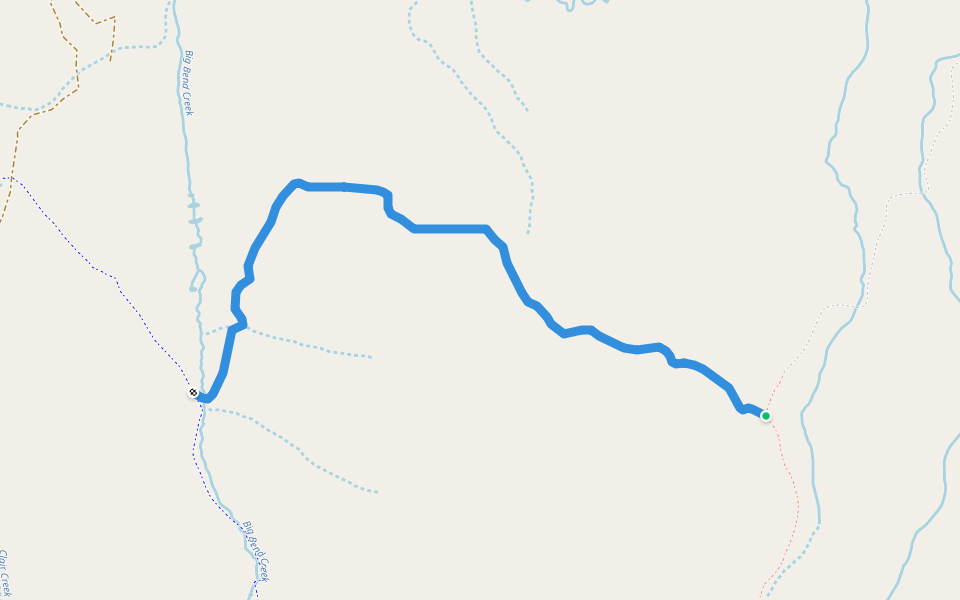 Milk Creek Trail 424 walking route map in Villa Grove