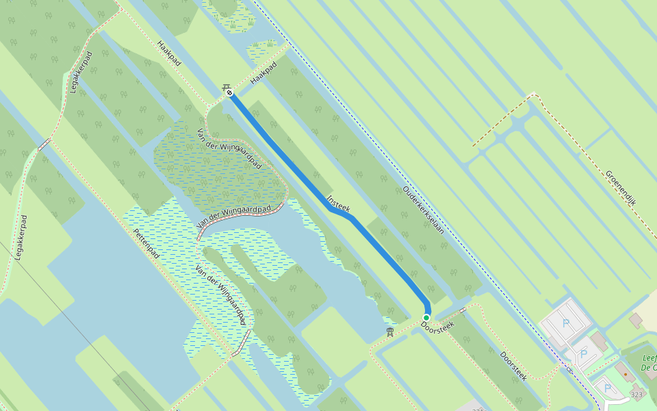 Insteek walking route map in Nieuwerkerk aan den IJssel