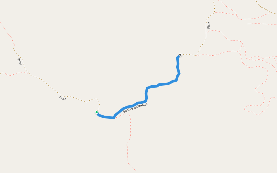 Sentier amenagé walking route map in La Coulee