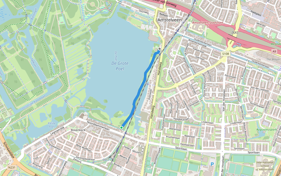 Lambertuspad walking route map in Amstelveen