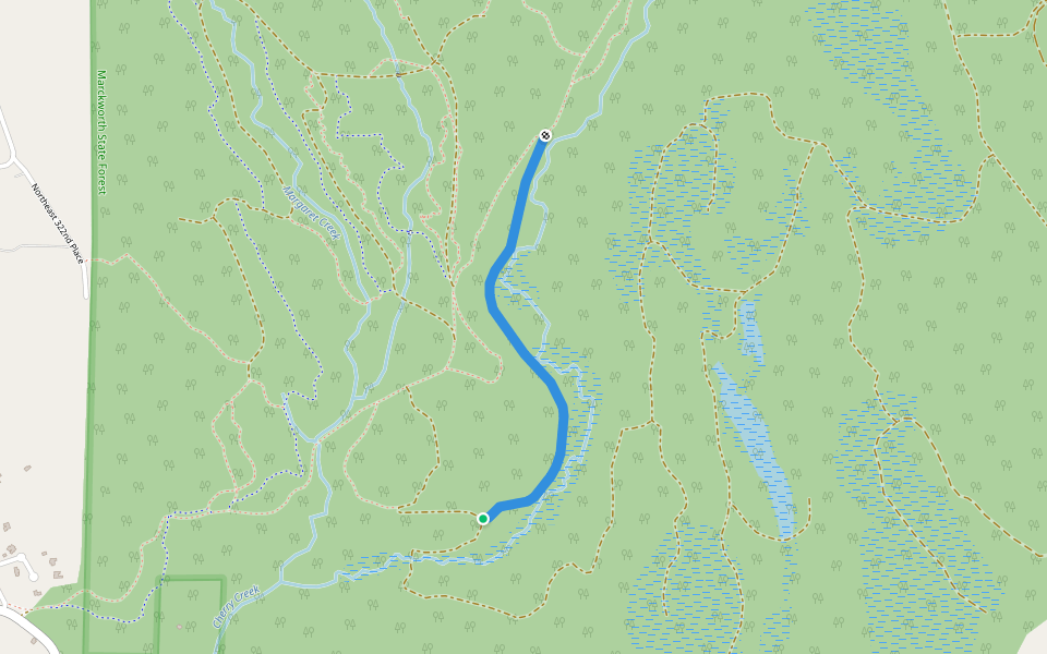 Creekside Trail walking route map in Duvall