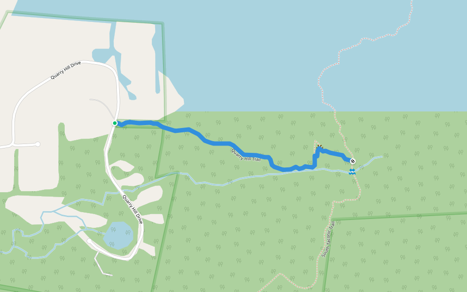 Quarry Hill Trail walking route map in Millerton