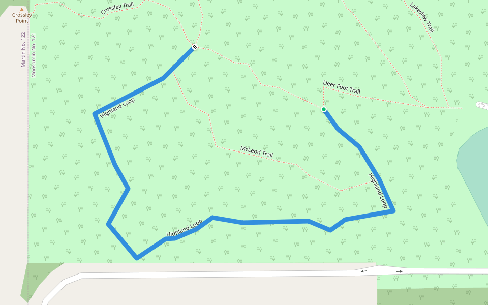 Highland Loop walking route map in Moosomin