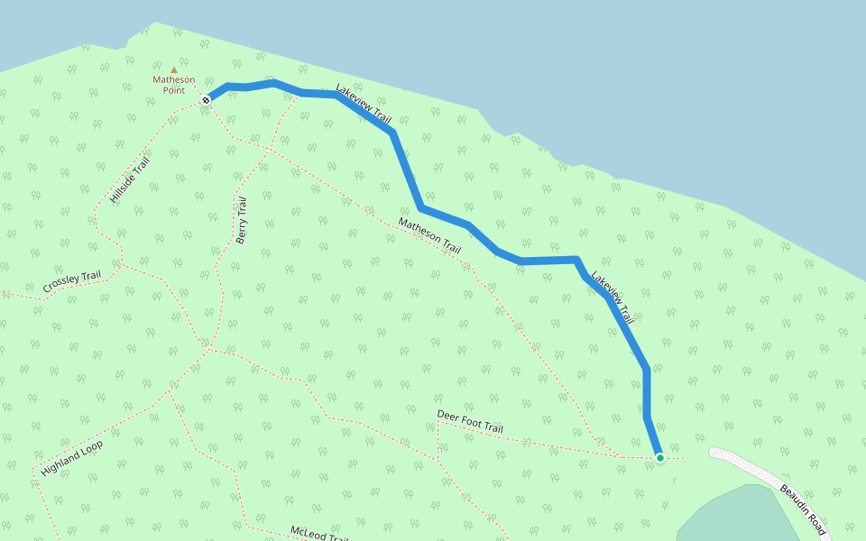 Lakeview Trail walking route map in Moosomin