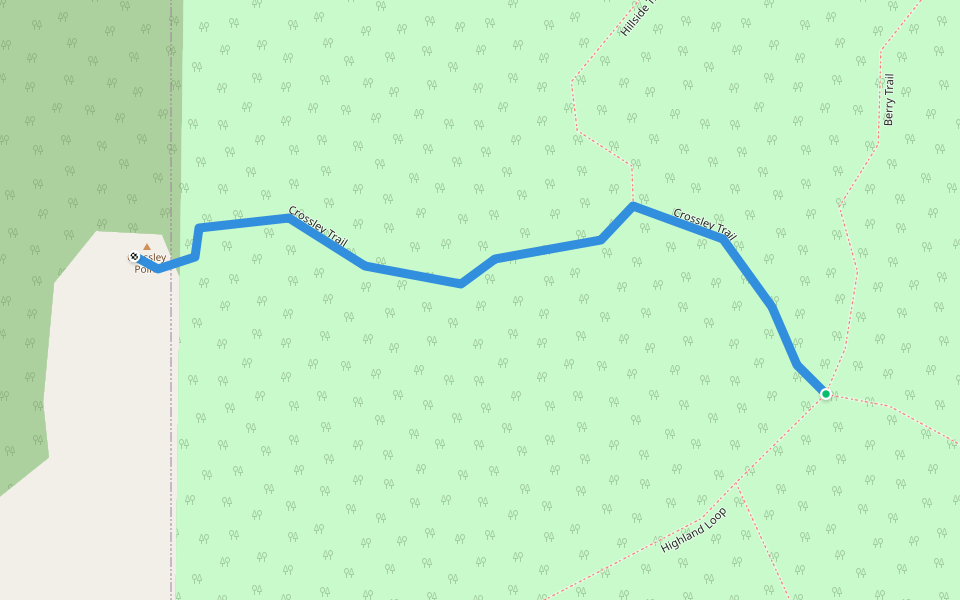 Crossley Trail walking route map in Moosomin